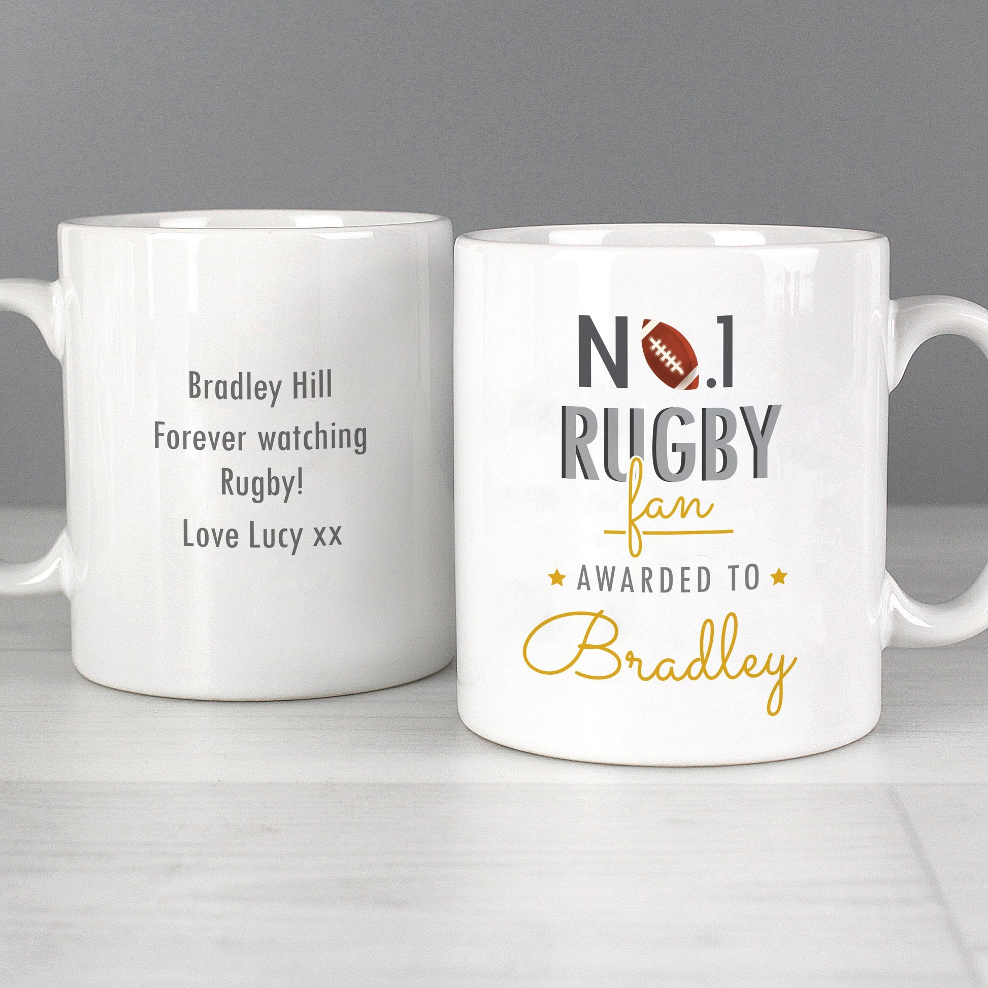 Personalised No.1 Rugby Fan Mug Gifts Finder ScentiMelti Wax Melts