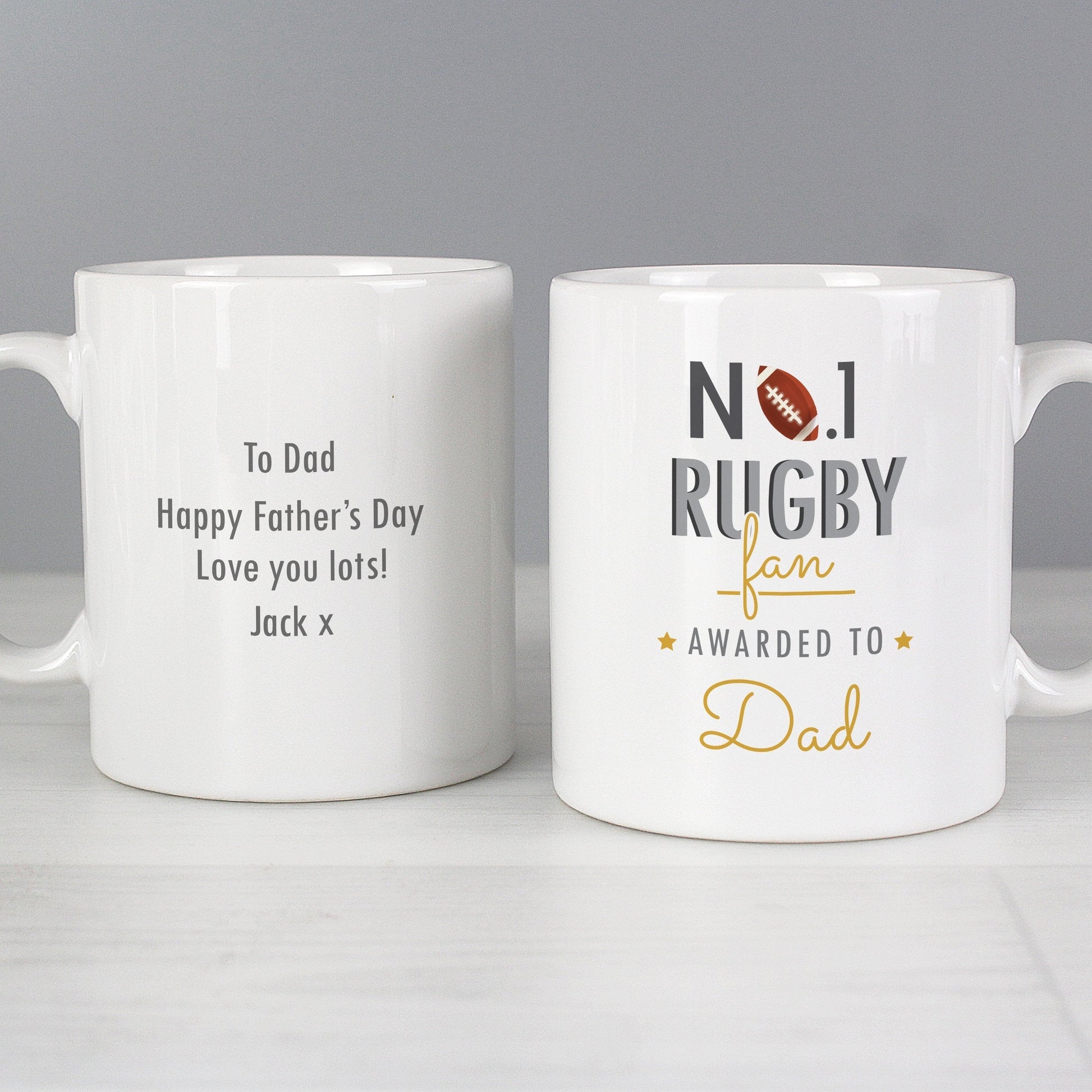 Personalised No.1 Rugby Fan Mug Gifts Finder ScentiMelti Wax Melts