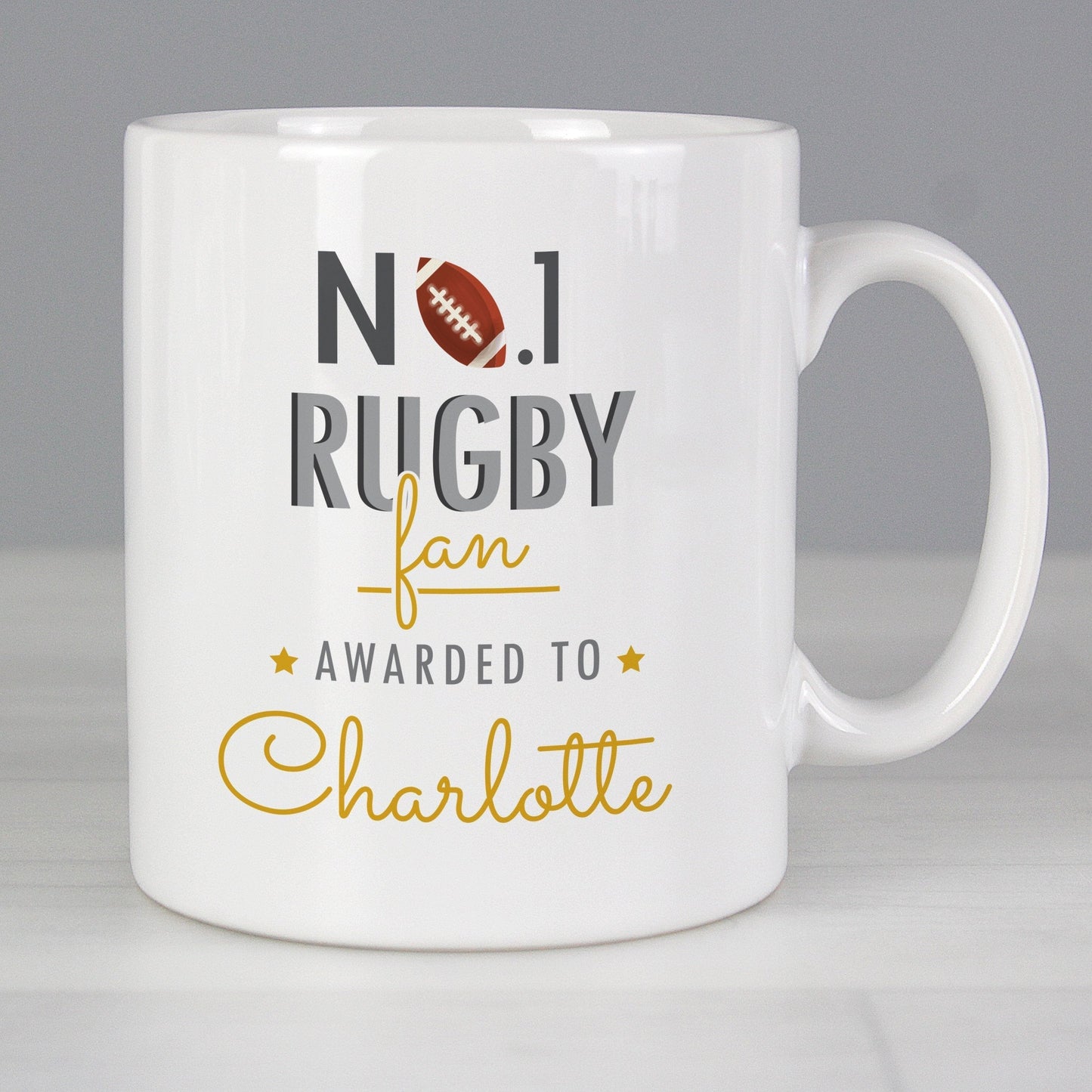 Personalised No.1 Rugby Fan Mug Gifts Finder ScentiMelti Wax Melts