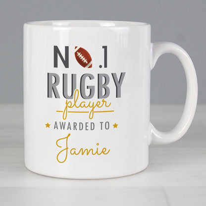 Personalised No.1 Rugby Player Mug Gifts Finder ScentiMelti Wax Melts