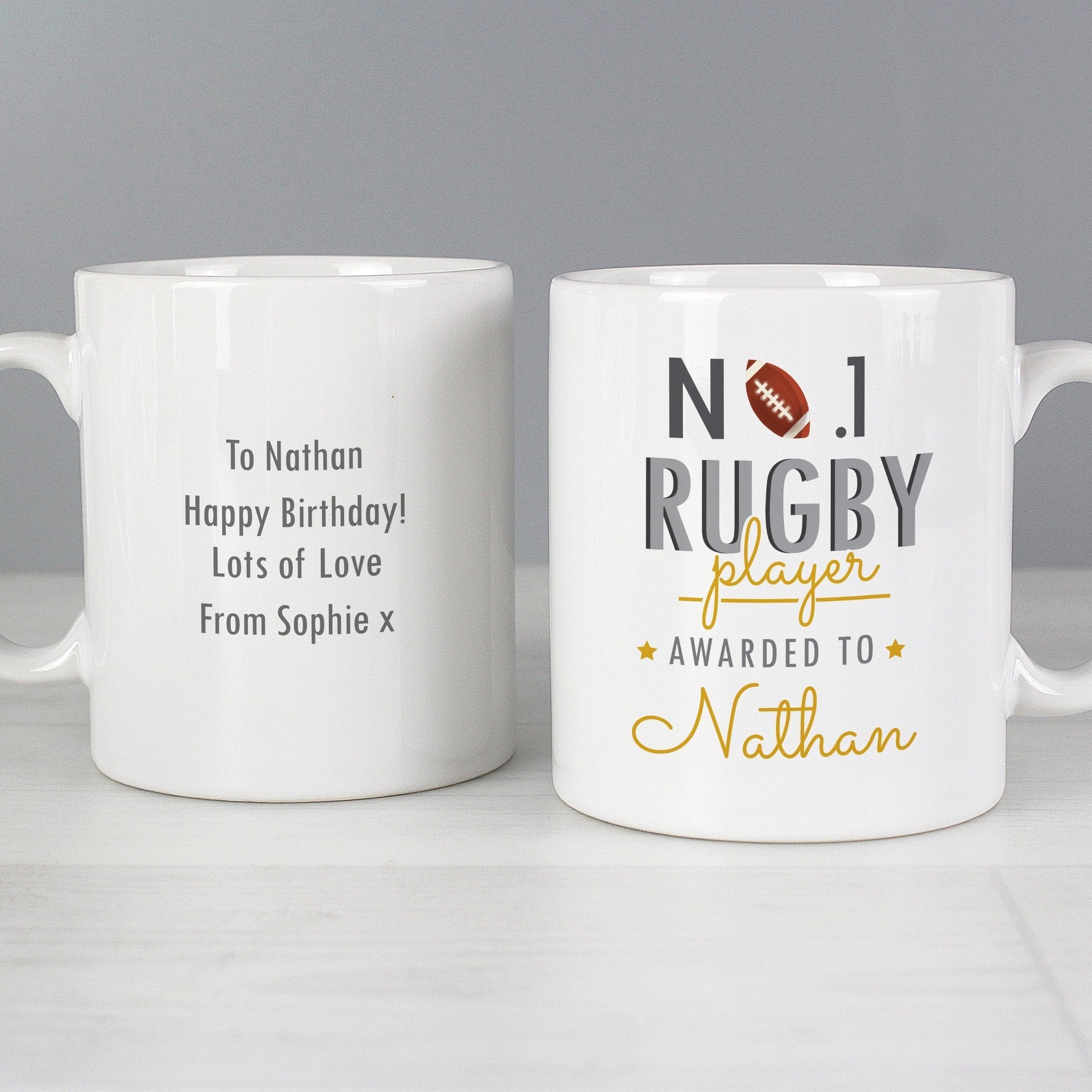 Personalised No.1 Rugby Player Mug Gifts Finder ScentiMelti Wax Melts