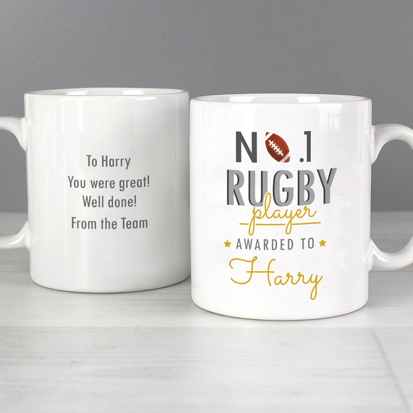 Personalised No.1 Rugby Player Mug Gifts Finder ScentiMelti Wax Melts