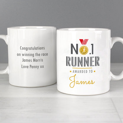 Personalised No.1 Runner Mug Gifts Finder ScentiMelti Wax Melts