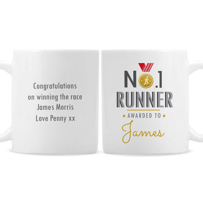 Personalised No.1 Runner Mug Gifts Finder ScentiMelti Wax Melts