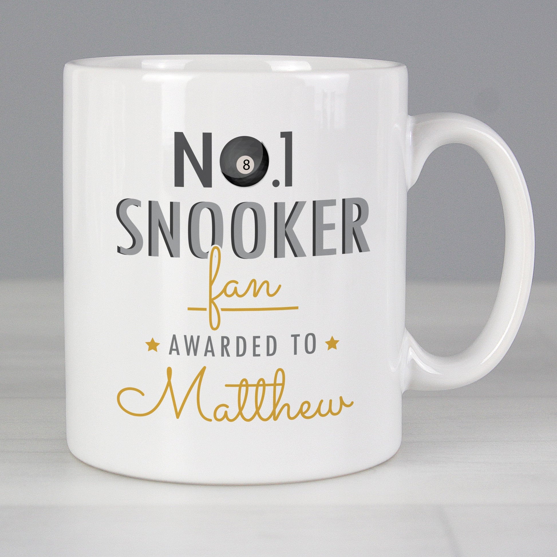 Personalised No.1 Snooker Fan Mug Gifts Finder ScentiMelti Wax Melts