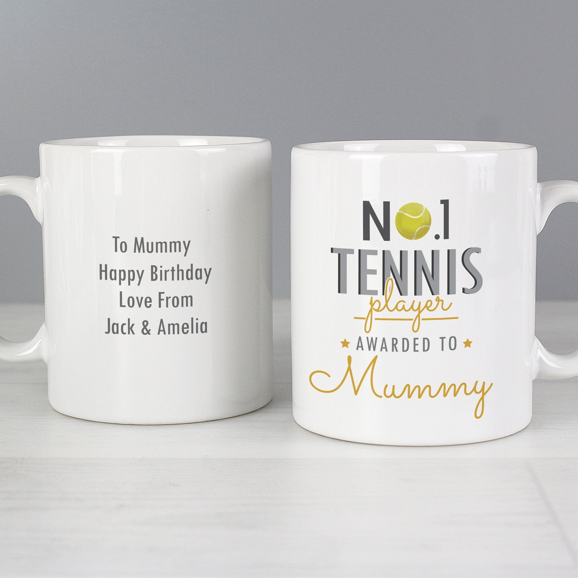 Personalised No.1 Tennis Player Mug Gifts Finder ScentiMelti Wax Melts