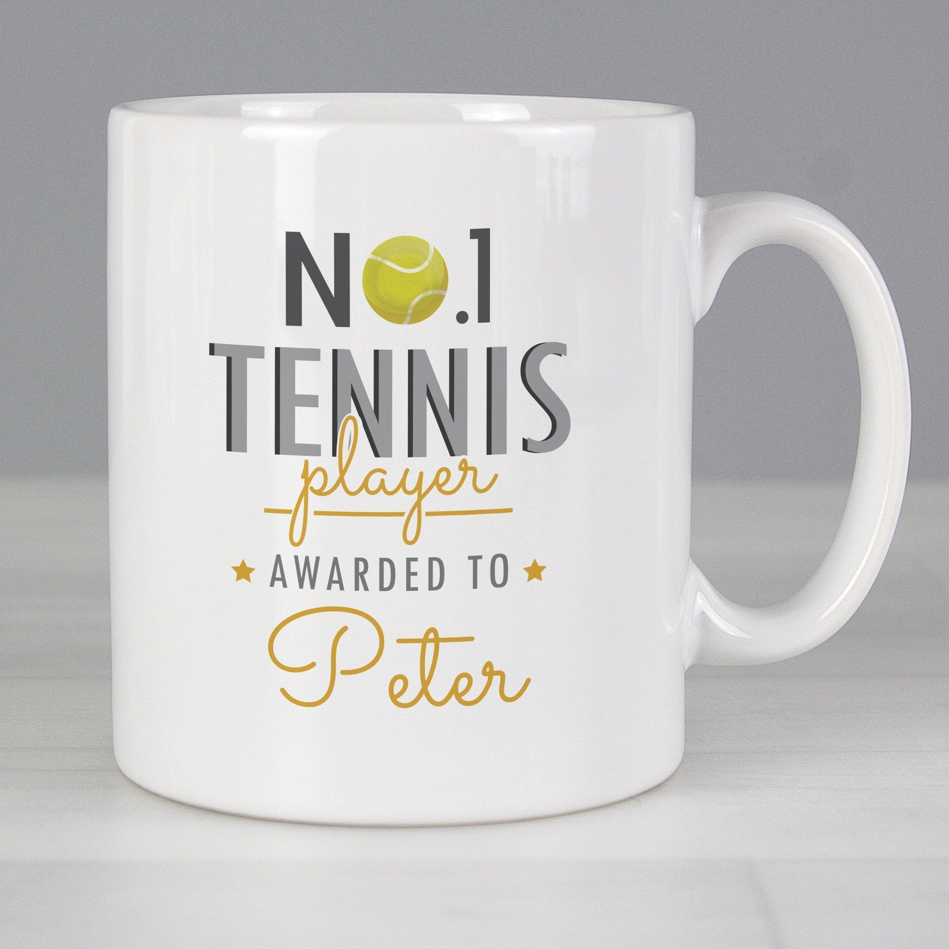 Personalised No.1 Tennis Player Mug Gifts Finder ScentiMelti Wax Melts