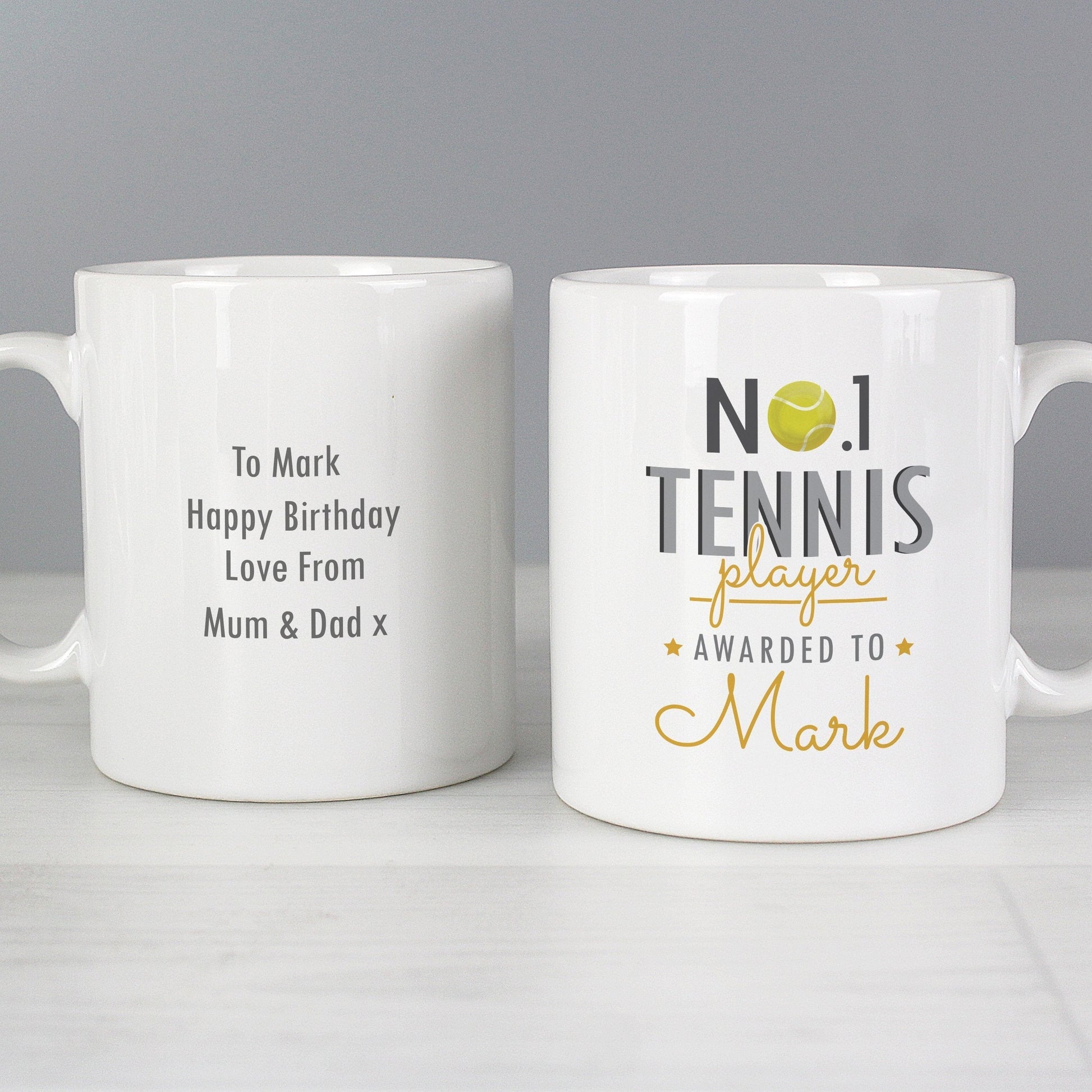 Personalised No.1 Tennis Player Mug Gifts Finder ScentiMelti Wax Melts