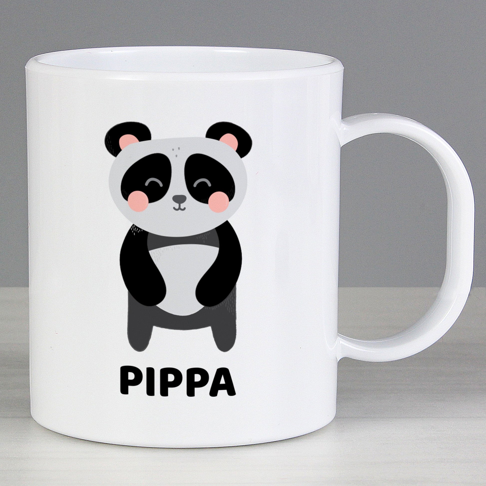 Personalised Panda Plastic Mug Gifts Finder ScentiMelti Wax Melts