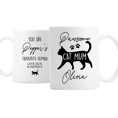 Personalised Pawsome Cat Mum Mug Gifts Finder ScentiMelti Wax Melts