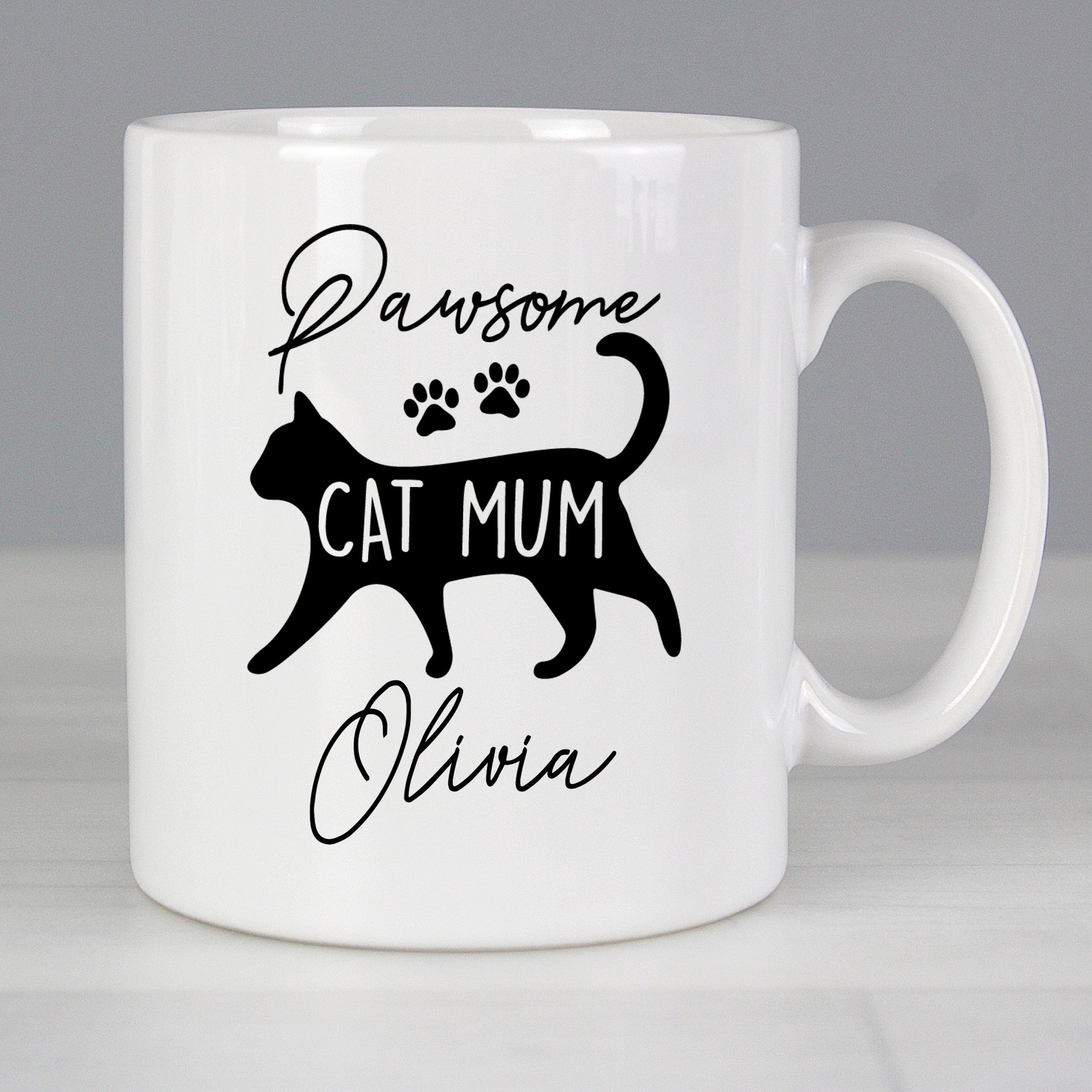 Personalised Pawsome Cat Mum Mug Gifts Finder ScentiMelti Wax Melts