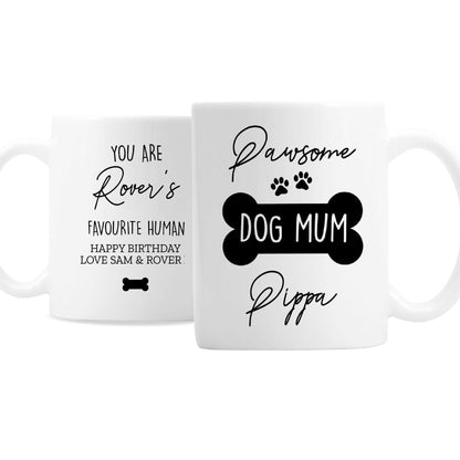 Personalised Pawsome Dog Mum Mug Gifts Finder ScentiMelti Wax Melts