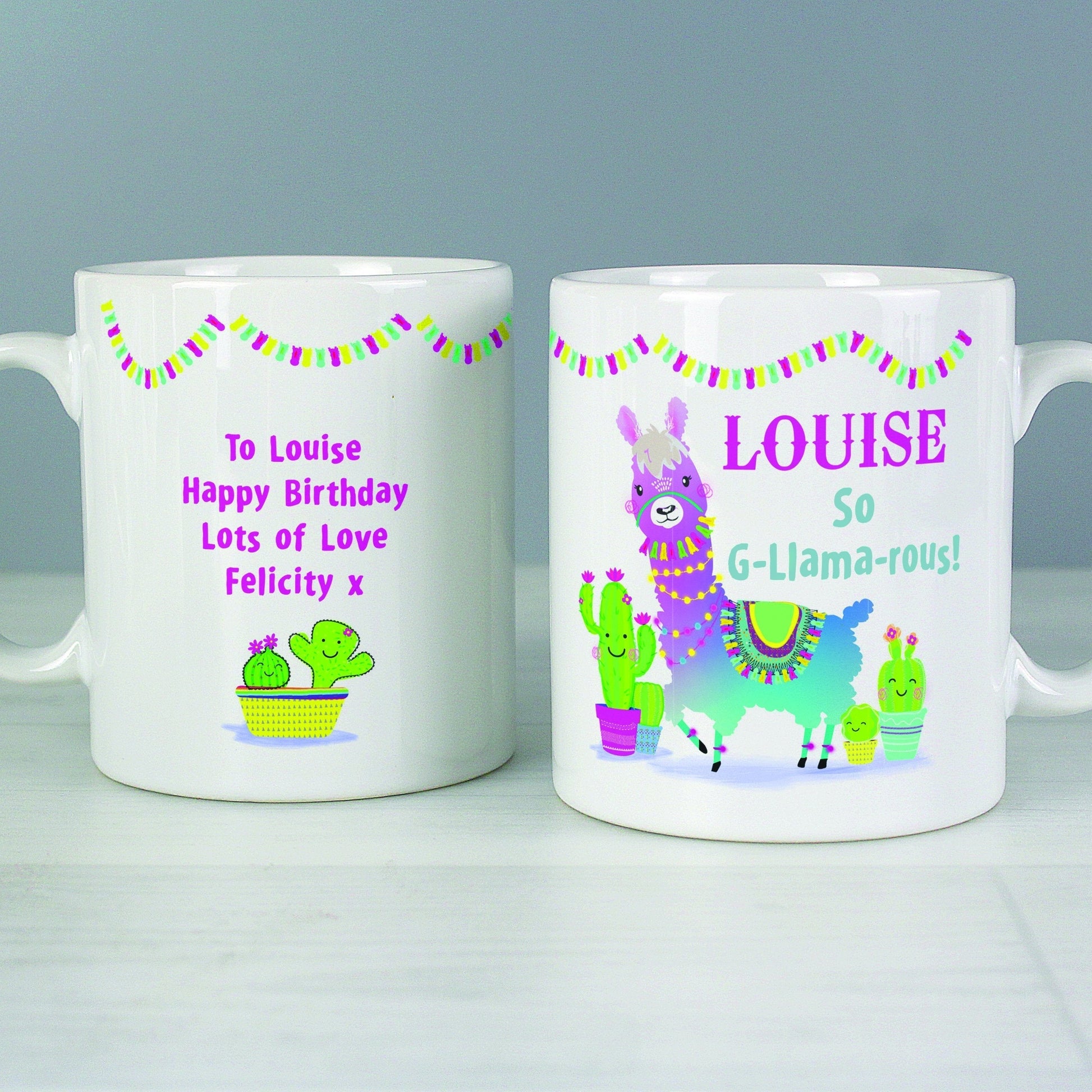 Personalised Pink Llama Mug Gifts Finder ScentiMelti Wax Melts