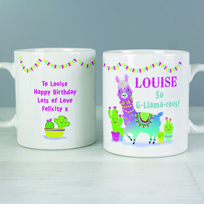 Personalised Pink Llama Mug Gifts Finder ScentiMelti Wax Melts