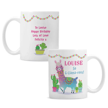 Personalised Pink Llama Mug Gifts Finder ScentiMelti Wax Melts