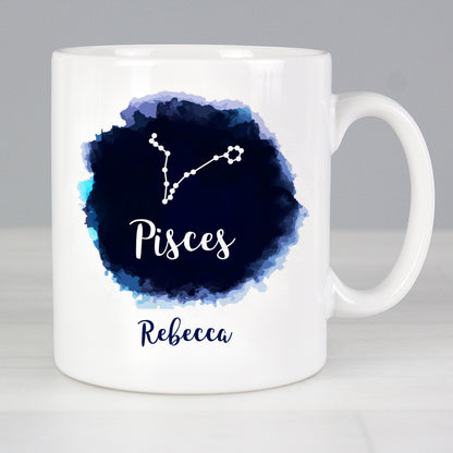 Personalised Pisces Zodiac Star Sign Mug (February 19th - March 20th) Gifts Finder ScentiMelti Wax Melts