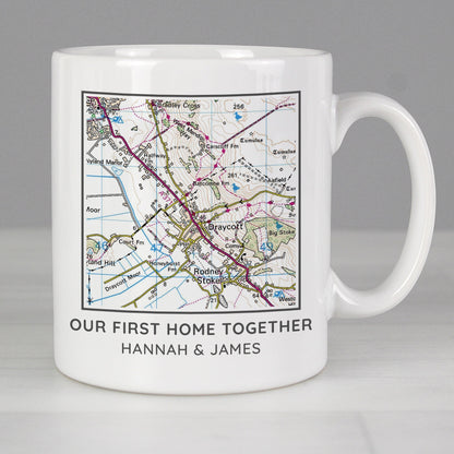 Personalised Present Day Map Compass Mug Gifts Finder ScentiMelti Wax Melts