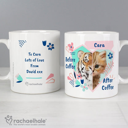 Personalised Rachael Hale 'Before Coffee/After Coffee' Cat Mug Gifts Finder ScentiMelti Wax Melts