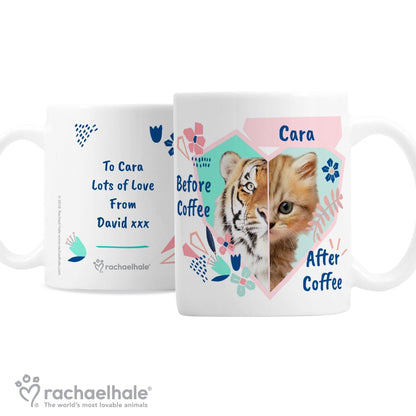 Personalised Rachael Hale 'Before Coffee/After Coffee' Cat Mug Gifts Finder ScentiMelti Wax Melts