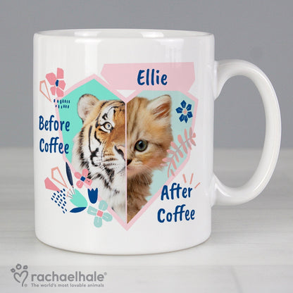 Personalised Rachael Hale 'Before Coffee/After Coffee' Cat Mug Gifts Finder ScentiMelti Wax Melts