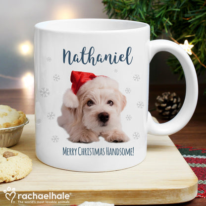 Personalised Rachael Hale Christmas Terrier Dog Mug Gifts Finder ScentiMelti Wax Melts