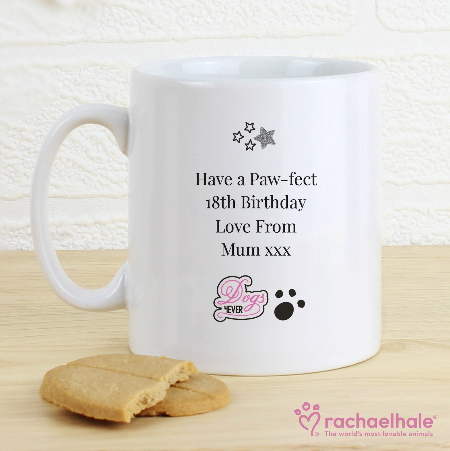 Personalised Rachael Hale Doodle Pug Mug Gifts Finder ScentiMelti Wax Melts