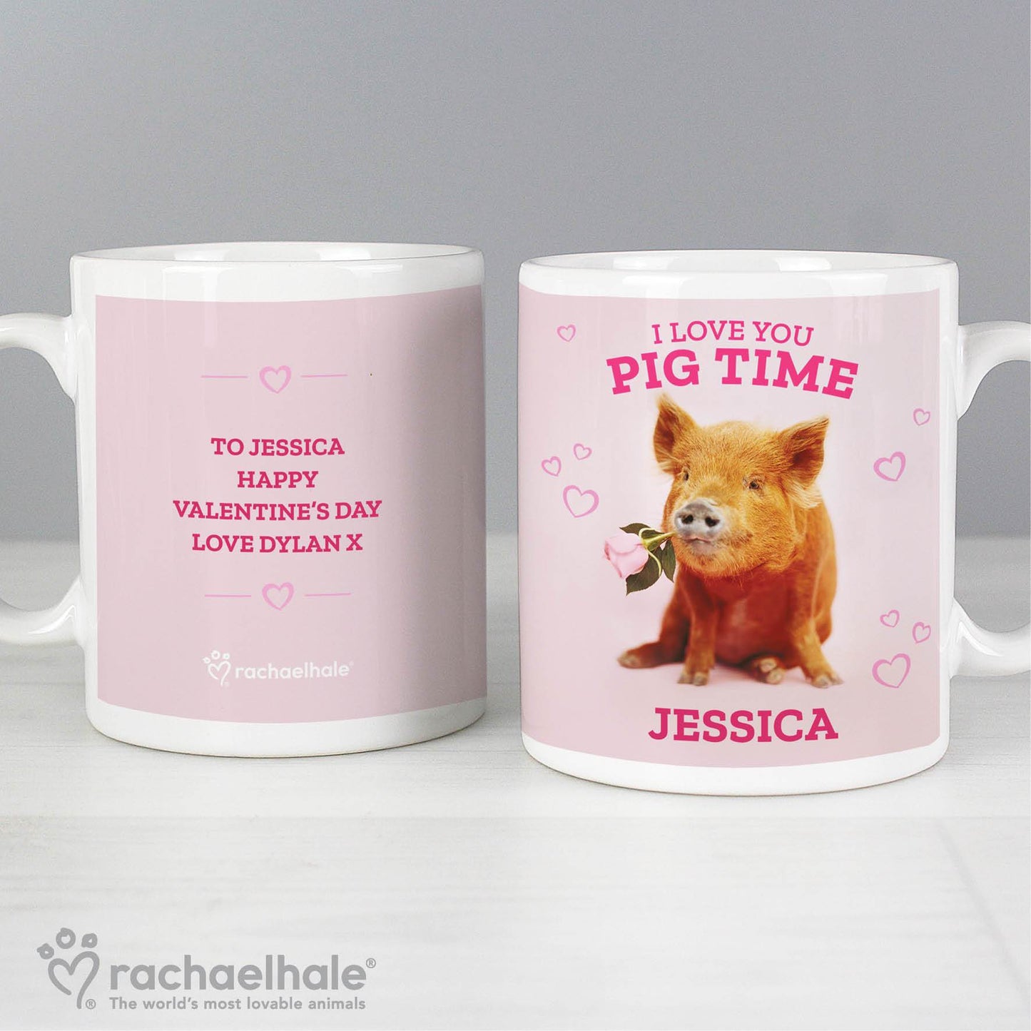 Personalised Rachael Hale 'I Love You Pig Time' Mug Gifts Finder ScentiMelti Wax Melts