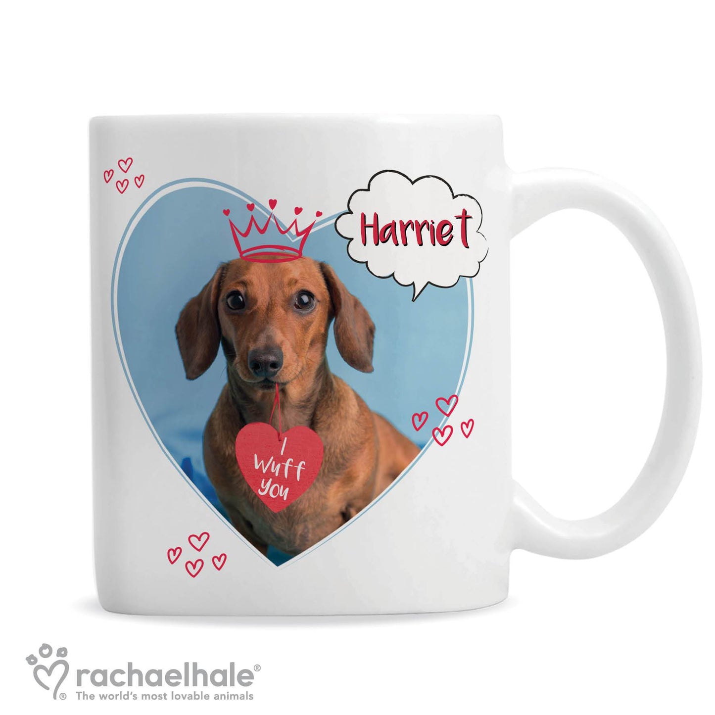 Personalised Rachael Hale 'I Wuff You' Mug Gifts Finder ScentiMelti Wax Melts