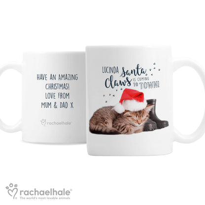 Personalised Rachael Hale Santa Claws Christmas Cat Mug Gifts Finder ScentiMelti Wax Melts