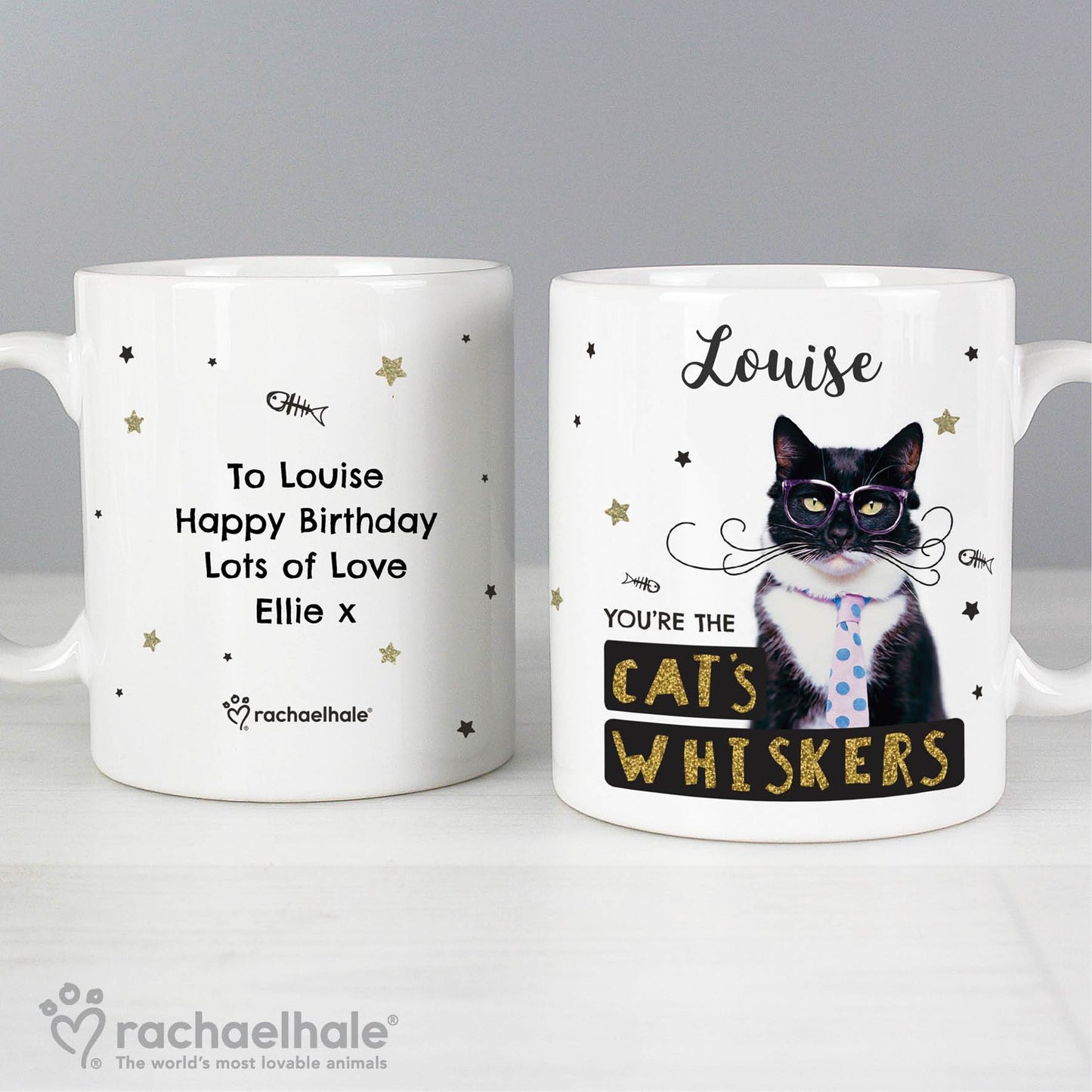 Personalised Rachael Hale 'You're the Cat's Whiskers' Mug Gifts Finder ScentiMelti Wax Melts