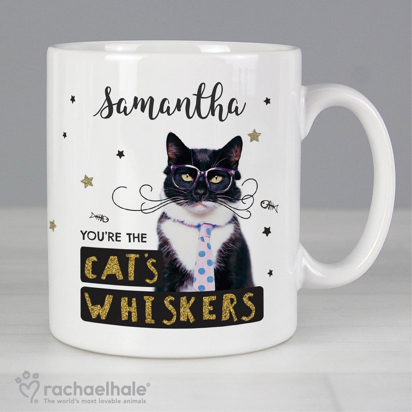 Personalised Rachael Hale 'You're the Cat's Whiskers' Mug Gifts Finder ScentiMelti Wax Melts