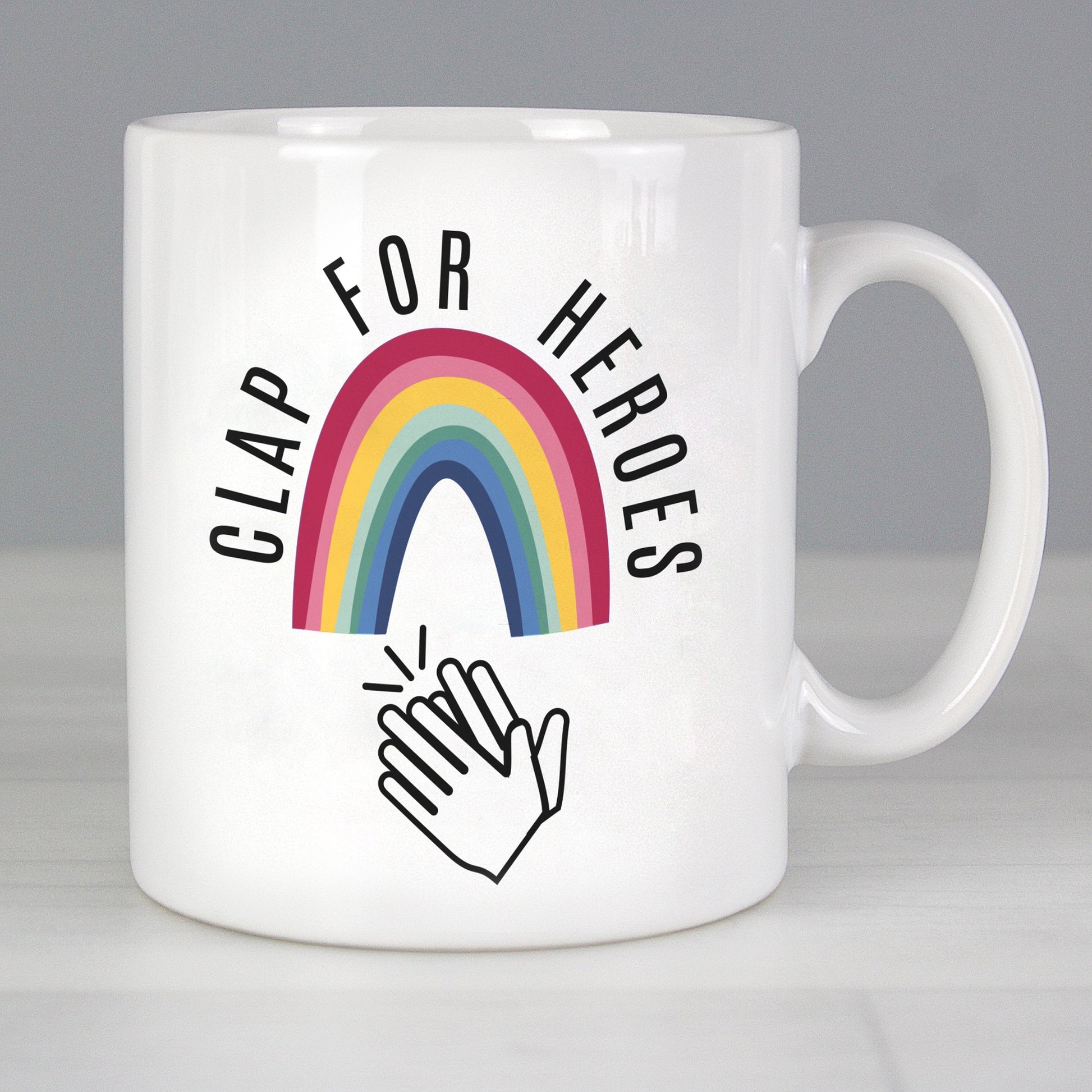 Personalised Rainbow 'Clap for Heroes' Mug Gifts Finder ScentiMelti Wax Melts