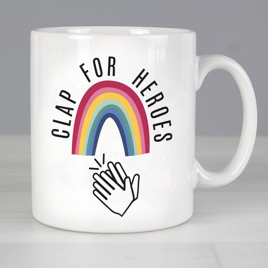 Personalised Rainbow 'Clap for Heroes' Mug Gifts Finder ScentiMelti Wax Melts