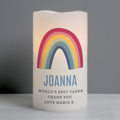 Personalised Rainbow LED Candle Gifts Finder ScentiMelti Wax Melts