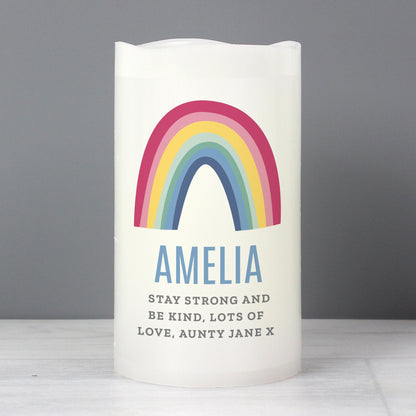 Personalised Rainbow LED Candle Gifts Finder ScentiMelti Wax Melts