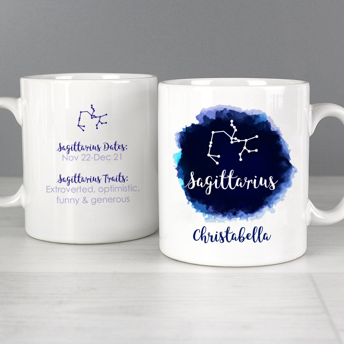 Personalised Sagittarius Zodiac Star Sign Mug (November 22nd - December 21st) Gifts Finder ScentiMelti Wax Melts