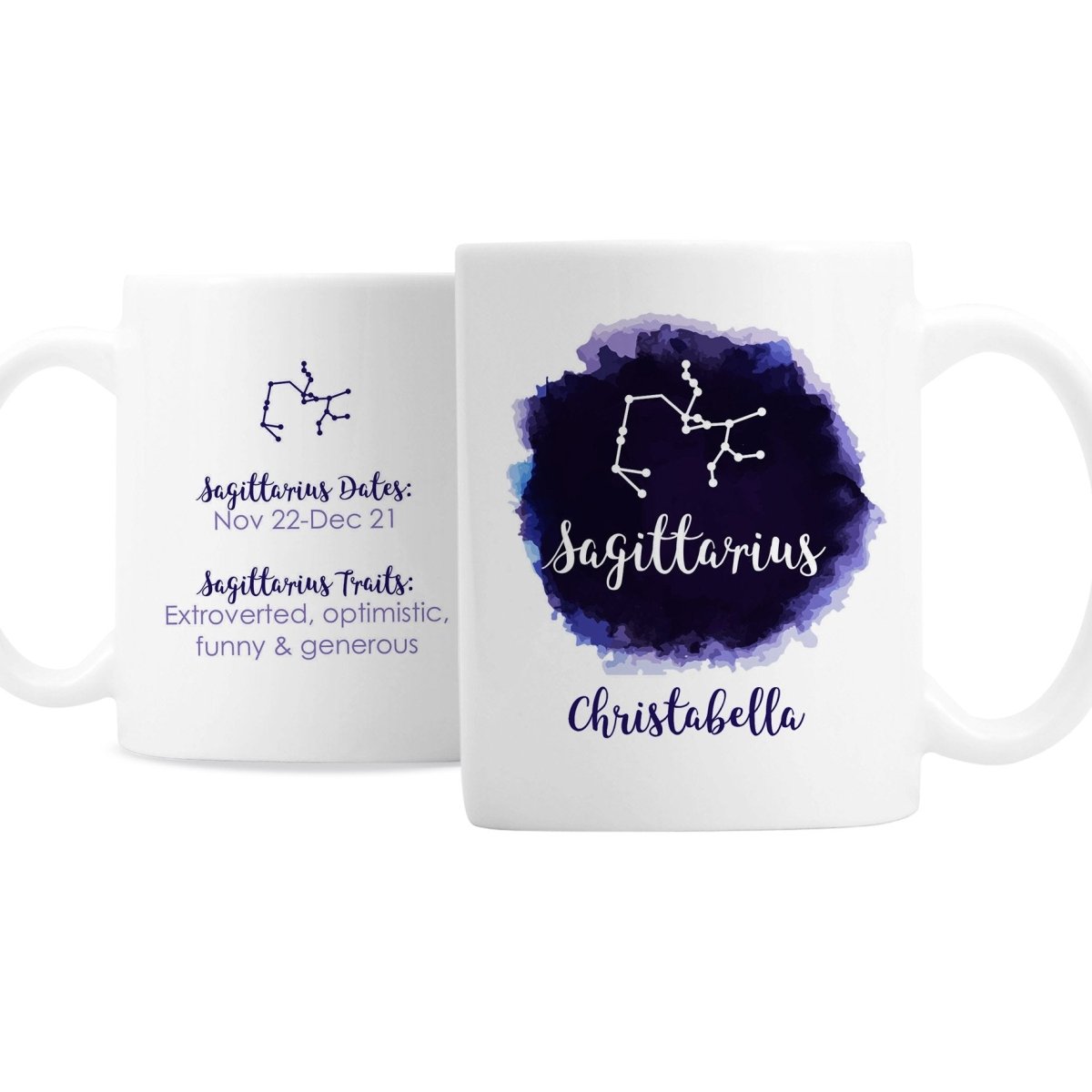 Personalised Sagittarius Zodiac Star Sign Mug (November 22nd - December 21st) Gifts Finder ScentiMelti Wax Melts