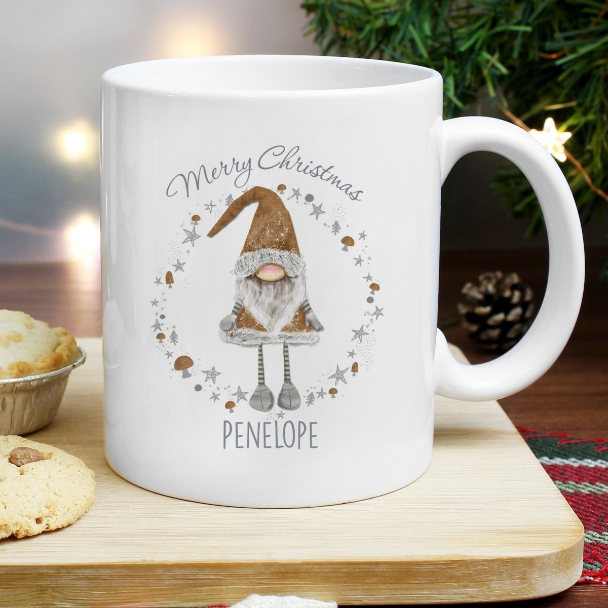 Personalised Scandinavian Christmas Gnome Mug Gifts Finder ScentiMelti Wax Melts