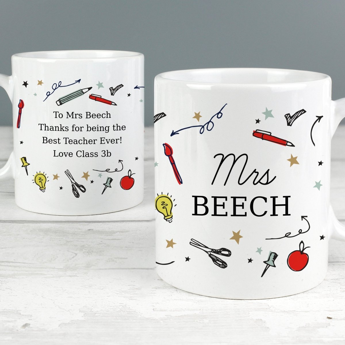 Personalised School Teachers Mug Gifts Finder ScentiMelti Wax Melts