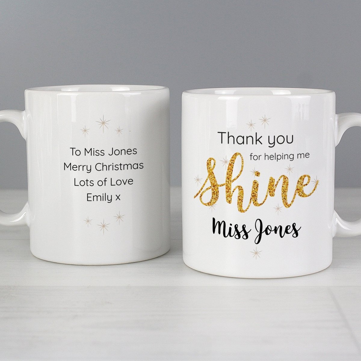 Personalised Shine Teacher Mug Gifts Finder ScentiMelti Wax Melts