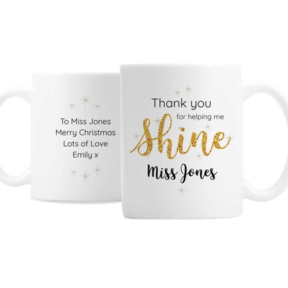 Personalised Shine Teacher Mug Gifts Finder ScentiMelti Wax Melts