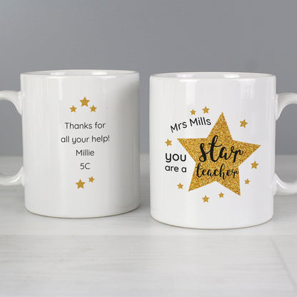 Personalised Star Teacher's Mug Gifts Finder ScentiMelti Wax Melts