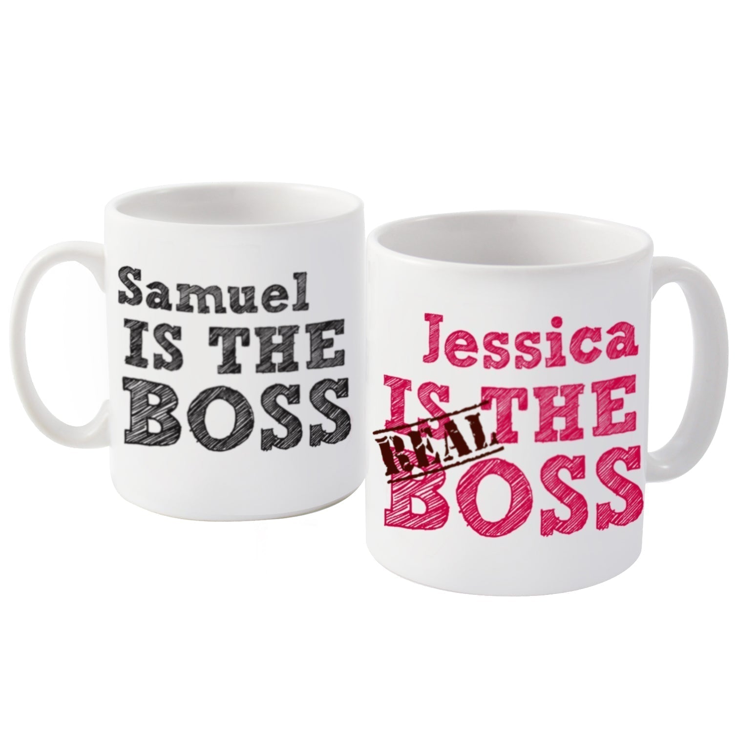 Personalised The Real Boss Mug Set Gifts Finder ScentiMelti Wax Melts