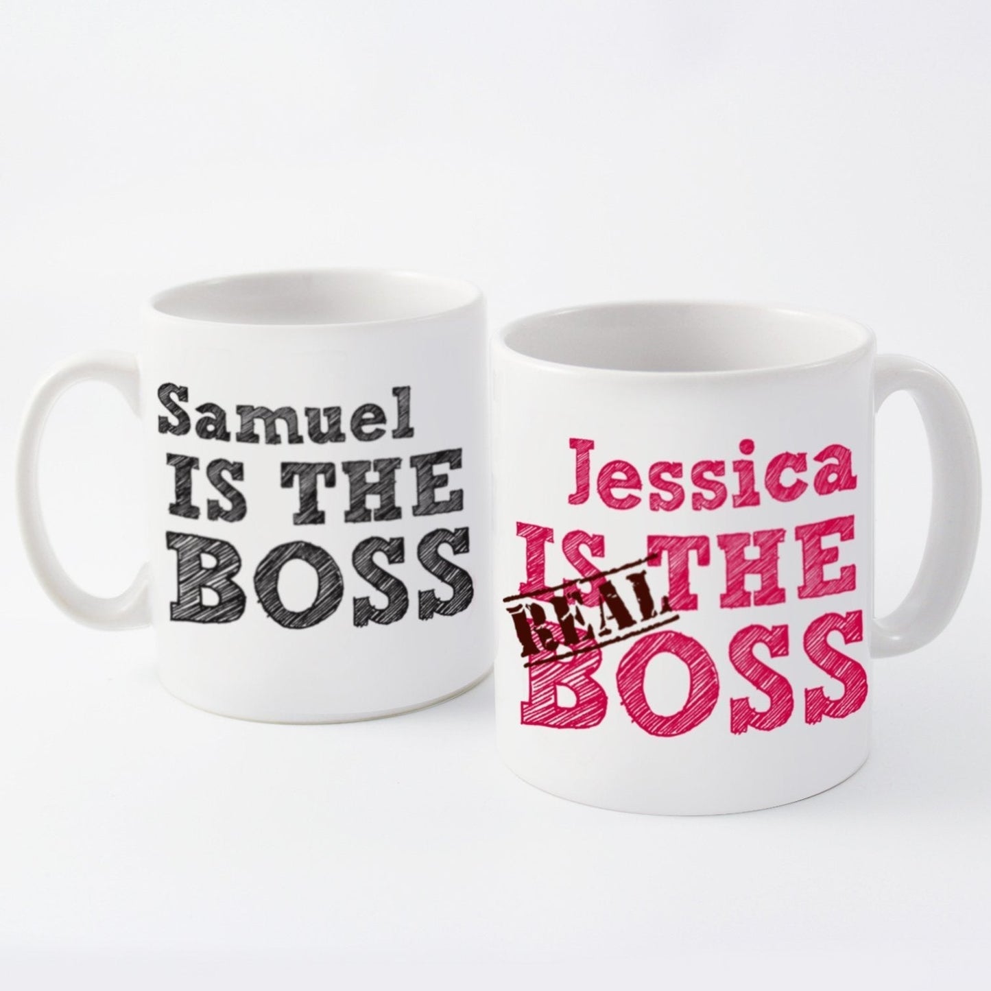 Personalised The Real Boss Mug Set Gifts Finder ScentiMelti Wax Melts