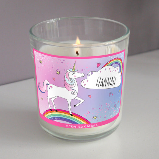 Personalised Unicorn Scented Jar Candle - ScentiMelti Home Fragrance, Beauty & Gifts UK