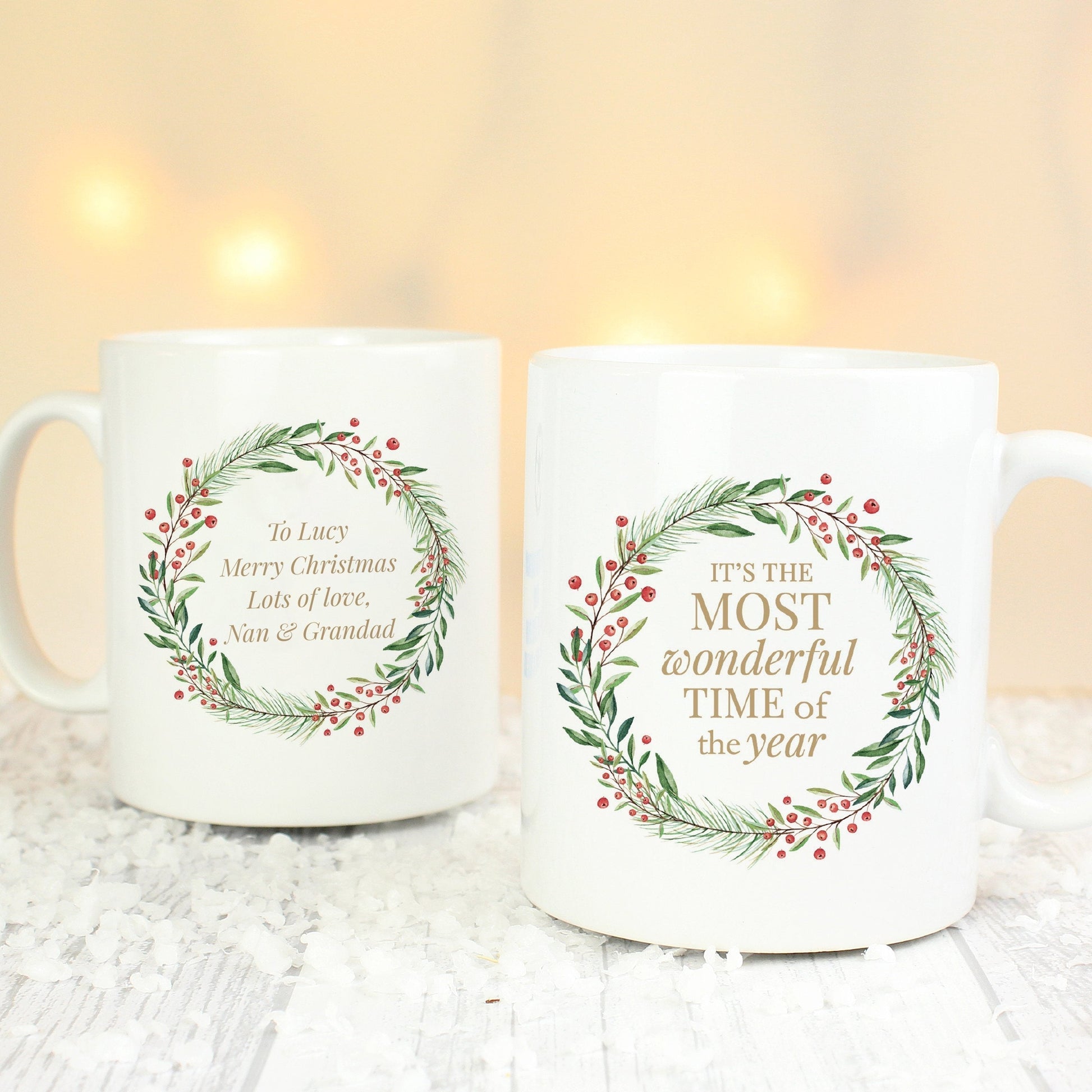 Personalised 'Wonderful Time of The Year' Christmas Mug Gifts Finder ScentiMelti Wax Melts