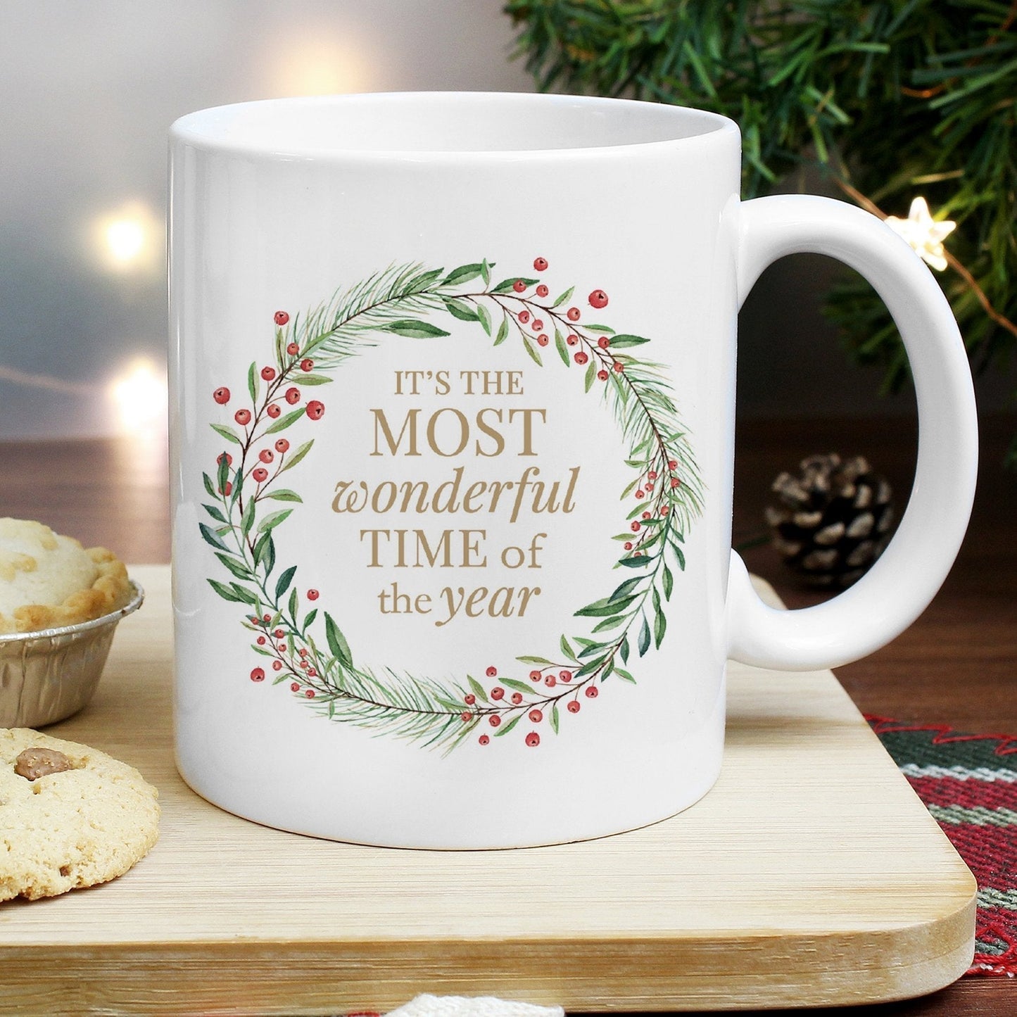 Personalised 'Wonderful Time of The Year' Christmas Mug Gifts Finder ScentiMelti Wax Melts