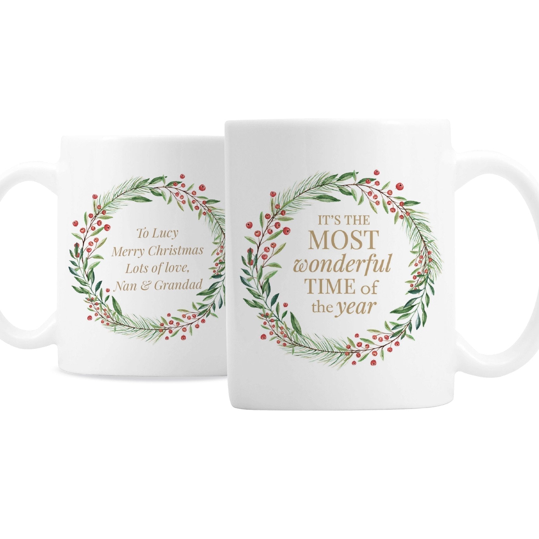 Personalised 'Wonderful Time of The Year' Christmas Mug Gifts Finder ScentiMelti Wax Melts