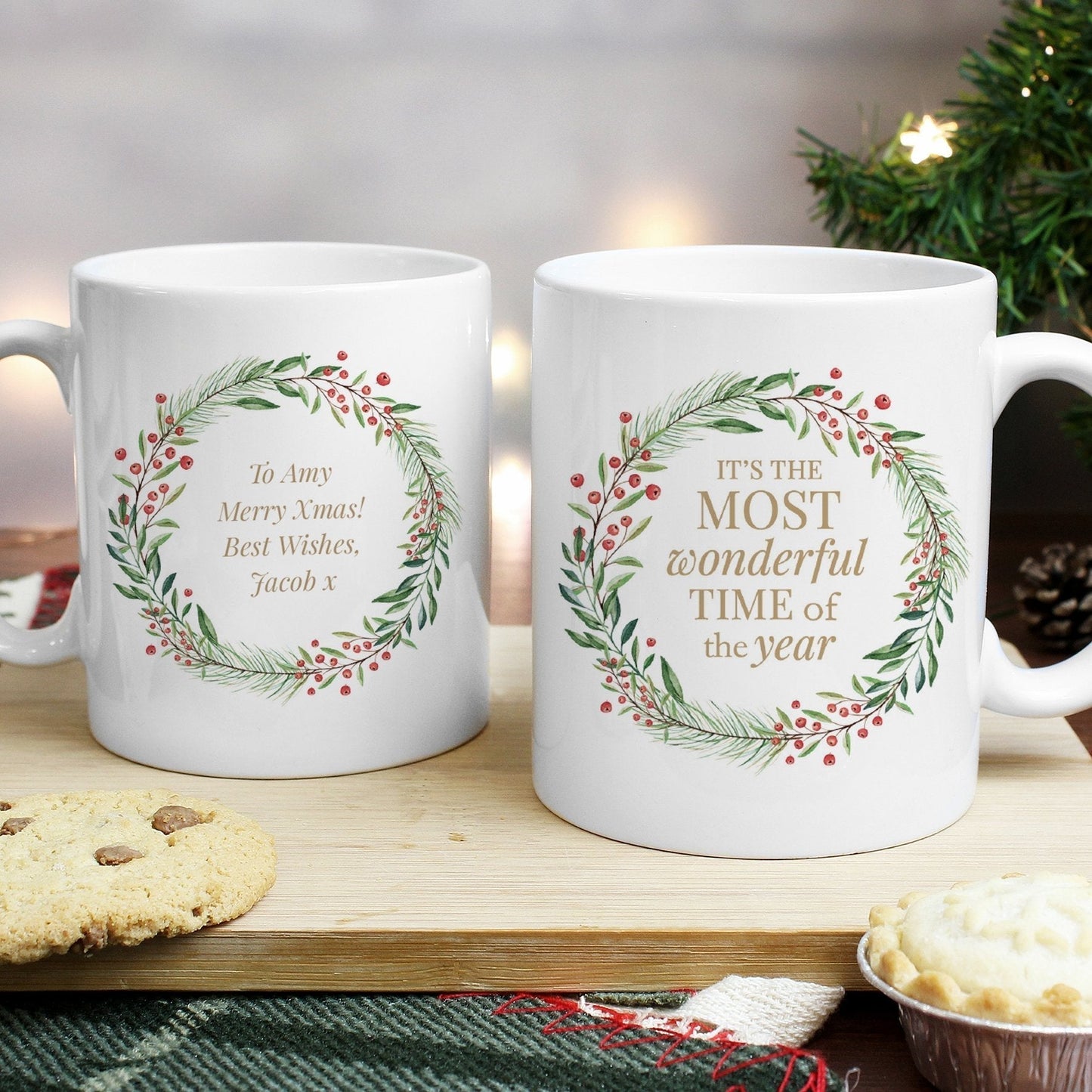 Personalised 'Wonderful Time of The Year' Christmas Mug Gifts Finder ScentiMelti Wax Melts