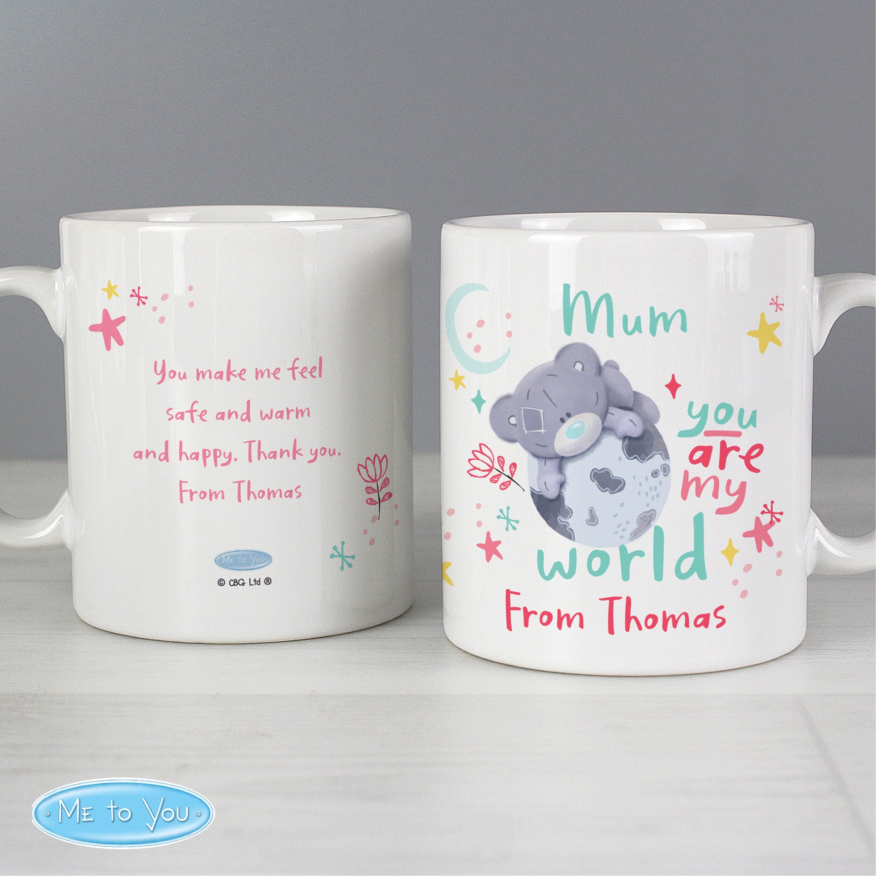 Personalised You Are My World Me To You Mug Gifts Finder ScentiMelti Wax Melts